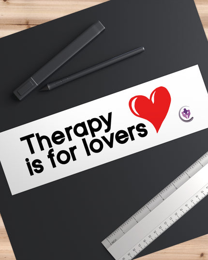 Therapy is for lovers bumper sticker