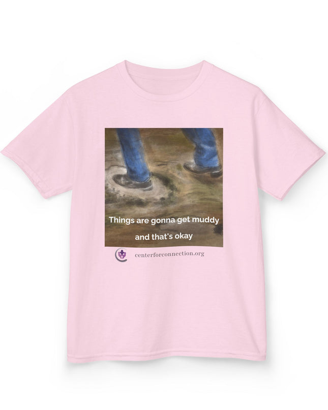 Things are gonna get muddy funny kid t-shirt