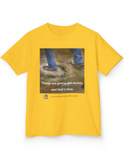 Things are gonna get muddy funny kid t-shirt